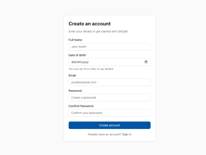 Step 1: Create an account